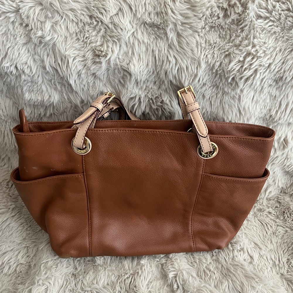 Michael Kors Tan Leather Tote - Picture 2 of 5